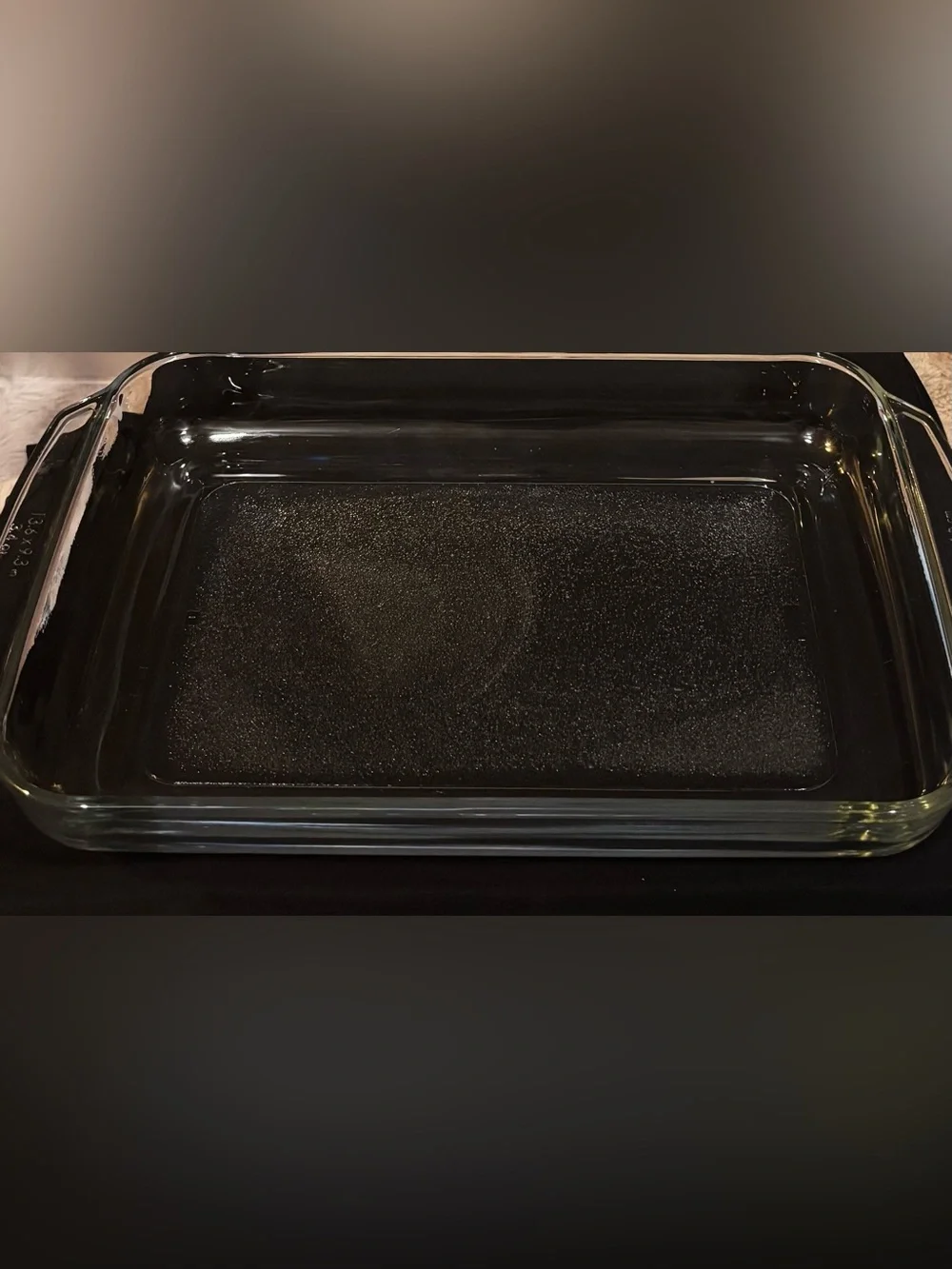 Vintage Glass Baking Dish Stamped